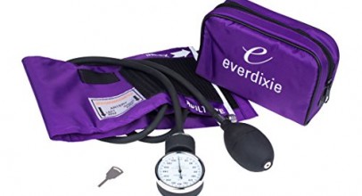 Dixie EMS Purple Deluxe Aneroid Sphygmomanometer Blood Pressure Set W/ Adult Cuff, Nylon Purple Carrying Case And Calibration Key