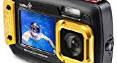 Ivation 20MP Underwater Waterproof Shockproof Digital Camera & Video Camera w/Dual Full-Color LCD Displays – Fully Submersible Up to 10 Feet (Yellow)