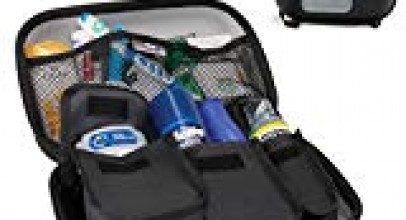 Toiletry Travel Bag Organizer Kit with Customizable Storage Pockets & Protective Hard Shell by USA GEAR – Perfect for Carrying Shampoo , Conditioner , Body Wash , Shaving Supplies & More Toiletries!