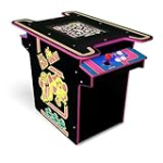 Arcade1Up Ms. PAC-MAN Head-to-Head Arcade Table with 12 Games, Multiplayer Control Panel, and 17-Inch Color LCD Screen, Black Series Edition