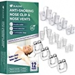 Glalove Anti Snoring Devices, Anti-Snoring Solution, 4 Pack Silicone Magnetic Nose Clips & 8 Pack Silicone Nasal Dilators, Professional & Comfortable Devices for Stop Snoring – 12 PCS (12 PCS)