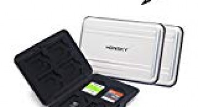 Honsky 2 Set Aluminum Water Resistant UHS-I SD Micro SD SDHC SDXC SecureDigital Memory Card Carrying Case Holder Organizer Box Keeper Computer Camera Media Storage Organization, Silver