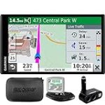 Garmin 010-N2038-02 Drivesmart 65T GPS Navigator (Renewed) Bundle with Dual DC12V/24V Electronic Multifunction Car Socket, Universal Weighted & Deco Gear Hard EVA Case with Zipper