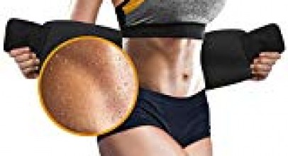 Perfotek Waist Trimmer Belt, Sweat Wrap, Stomach Slimmer, Low Back and Lumbar Support with Sauna Suit Effect, Best Abdominal Trainer (Black)