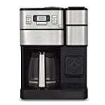 Cuisinart SS-GB1 Coffee Center Grind and Brew Plus, Built-in Coffee Grinder, Coffeemaker and Single-Serve Brewer with 6oz, 8oz and 10oz Serving Size, Black/Silver