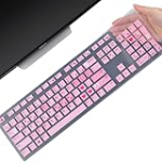 Keyboard Cover Skin for Dell KM636 KB216 KB216t KB216d KB216p Wired & Wireless Keyboard, Dell Optiplex 5250 3050 3240 5460 7450 7050, Dell Inspiron Desktop 24″ 27″ 5400 5490 7700 7790 3475 3670 3477