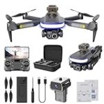 WiFi FPV Drone With 4K HD Single/Dual Camera Altitude Hold Mode Foldable RC Drone Quadcopter,Route Fly, Altitude Hold, Headless Mode, Easy to Install,Fit for Kids, Adults, Beginners, Christmas gift, Route Fly, Headless Mode (balck)