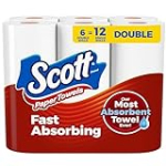Scott Paper Towels, Choose-A-Sheet, 6 Double Rolls = 12 Regular Rolls (100 Sheets Per Roll)