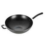 T-fal Ultimate Hard Anodized Nonstick Wok 14 Inch, Oven Broiler Safe 350F, Non Stick Stir-Fry Pan, Cookware, Pots and Pans, Kitchen, Versatile Deep Frying, Sauté, Braise, Stew, Dishwasher Safe, Black