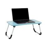 Mind Reader Lap Desk Laptop Stand, Bed Tray, Folding Legs, Couch Table, Portable, MDF, 23.25″ L x 13.75″ W x 10.5″ H, Blue