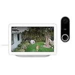 Google Nest Hello Doorbell (Wired) Wi-Fi Video Doorbell with 7/” Touchscreen Bundle (Renewed), Original Chalk