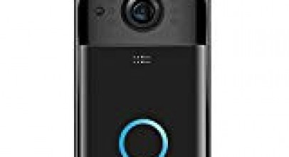 Video Doorbell Wireless Doorbell Camera IP5 Waterproof HD WiFi Security Camera Real-Time Video for iOS & Android Phone Night Light (Black)