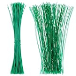 200pcs Plant Twist Ties for Climbing Plants – 8” Plant Ties for Indoor Plants, Green Twist Ties Garden Ties Reusable Twist Ties Garden Twine for Plants Vines Cords Bags for Floral Arrangements