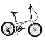 ZiZZO Campo 20 inch Folding Bike 7-Speed, Adjustable Stem, Light Weight Aluminum Frame (White)