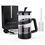 RAINBEAN Large French Press Glass Travel Camping Coffee Makers Pot, 34 oz Portable French Press Coffee Maker, Cold Heat Press Coffee Tea Brewer