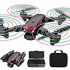 Potensic P4 Foldable Drone with Camera for Adults Beginners, FPV 1080P HD WiFi Remote Control Quadcopter with 40 Mins 2 Batteries, Altitude Hold, Gravity Control, Trajectory Flight, Headless Mode