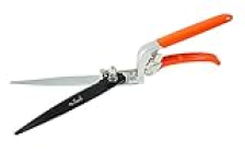 Q-yard QY-741F Flower Bed and Grass Shear – Extra Sharp Garden Hand Pruners, Easier Cutting, Comfortable Ergonomic, Less Effort – Gardening Scissors for Men & Women , Orange