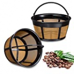 Reusable Coffee Filter, 2 Pack Basket Coffee Filters 8-12 Cup Replacement Coffee Filter with Stainless Steel Mesh Bottom, Permanent Filter for Mr. Coffee and Black & Decker Coffee Makers and Brewers