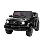 TOBBI Electric Car for Kids, Licensed Mercedes Benz G63 Kids’ Electric Vehicle, 12V Kids Ride On Car with Parents Remote Control, Openable Doors/Spring Suspension System/Music’s Play/Led Lights-Black