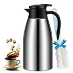 68oz Coffee Carafe Airpot Insulated Thermos Urn Stainless Steel Vacuum Thermal Pot Flask for Hot Beverage / Water, Tea – Keep 12 / 24 Hours Hot / Cold …