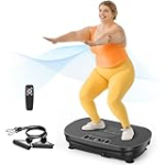 FEIERDUN Vibration Plate Exercise Machine, Vibration Plate for Lymphatic Drainage, Power Plate Vibration Platform for Weight Loss, Toning & Wellness-Black