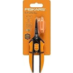 Fiskars Micro-Tip Pruning Snips – 6″ Garden Shears with Sharp Precision-Ground Non-Stick Coated Stainless Steel Blade – Gardening Tool Scissors with SoftGrip Handle