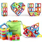 Coodoo Upgraded Magnetic Blocks Tough Tiles STEM Toys for 3+ Year Old Boys and Girls Learning by Playing Games for Toddlers Kids, Compatible with Major Brands Building Blocks – Starter Set