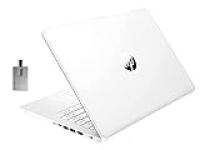 HP 14 Laptop, Intel Celeron N4020, 4 GB RAM, 64 GB Storage, 14-inch HD Touchscreen, Windows 11 Home, Thin & Portable, 4K Graphics, One Year of Microsoft 365 (14-dq0080nr, Snowflake White)