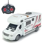 Toy Camper Remote Control Car RC Cars with Light, RV Motorhome Toys for Boys Girls Diecast Metal Recreational Vehicle Pretend Play Model Car, 3 4 5 6 Years Old Kids Toddlers Toys Birthday Gifts, white