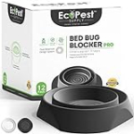 ECOPEST Bed Bug Interceptors – 12 Pack | Bed Bug Blocker (Pro) Interceptor Traps | Insect Trap, Monitor, and Detector for Bed Legs (Black)