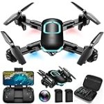 REDRIE Drone with Camera – Foldable Drone for Kids Adults with 1080P FPV Camera, Upgrade Altitude Hold, Gestures Selfie, Waypoint Fly, Headless Mode, 3D Flip, One Key Start, 3 Speed Mode, Circle Fly, 2 Batteries