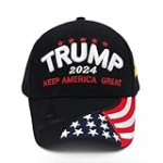 Lightning Deals of Today Prime Trump Merchandise,MAGA Hat Make America Great Again Trump Slogan with USA Flag Cap Adjustable Keep America Great Baseball Hat Black