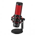 HyperX QuadCast – USB Condenser Gaming Microphone, for PC, PS4, PS5 and Mac, Anti-Vibration Shock Mount, Four Polar Patterns, Pop Filter, Gain Control, Podcasts, Twitch, YouTube, Discord, Red LED