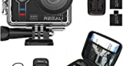 REMALI CapturePro 4K/60fps 20MP Waterproof Sports Action Camera Kit with Carrying Case + 3 Batteries, WiFi, 2″ Touch Screen, 8X Zoom, Slow/Fast Motion, Remote/Voice Control, EIS, Distortion Correction