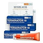 Acne Free Terminator 10 Acne Spot Treatment With Benzoyl Peroxide 10% Maximum Strength Acne Cream Treatment, 1 Ounce, Pack of 3