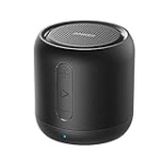 Anker Soundcore Mini, Super-Portable Bluetooth Speaker with FM Radio, 15-Hour Playtime, 66 ft Bluetooth Range, Enhanced Bass, Noise-Cancelling Microphone – Black