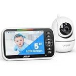 Baby Monitor with Camera and Audio – 5” Display Video Baby Monitor with 29 Hour Battery Life, Remote Pan & Tilt, 2X Zoom,Auto Night Vision, 2 Way Talk, Temperature Sensor,Lullabies,960 Feet Range