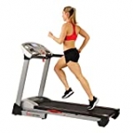 Sunny Health & Fitness Electric Treadmill with 11 MPH Max Speed, LCD and Pulse Monitor Auto Incline, 285 LB Max Weight, Speakers and Body Fat Function – SF-T7874