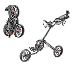 caddytek 3 Wheel Golf Push Cart – Deluxe Quad-Fold Compact Push & Pull Folding Caddy Trolley – Caddylite 15.3 V2,Black