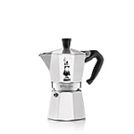 Bialetti – Moka Espress: Iconic Stovetop Espresso Maker, Makes Real Italian Coffee, Moka Pot 6 Cups (6 Oz), Aluminium, Silver