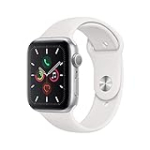 Apple Watch Series 5 (GPS, 40MM) – Silver Aluminum Case with White Sport Band (Renewed)