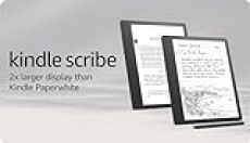 Amazon Kindle Scribe (16 GB) – 10.2” 300 ppi Paperwhite display, a Kindle and a notebook all in one, convert notes to text and share, includes Premium Pen