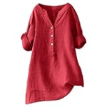 Today Deals Prime, Amazon, Deals of The Day Clearance Linen Tops for Women Linen White Shirt for Women White Linen Shirts for Women Oversize Linen Shirt Women