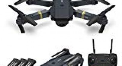 Quadcopter Drone with Camera Live Video, EACHINE E58 WiFi FPV Quadcopter with 120° FOV 720P HD Camera Foldable Drone RTF -25 mins Flight time, Altitude Hold, One Key Take Off/Landing,(3Pcs Batteries)