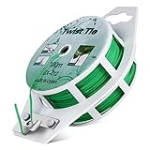 Twist Ties – All-Purpose Coated 328feet Garden Plant Ties with Trimmer Garden Twine Support Ties Reusable for Gardening Plants Growth and Care, Office Home Cable Organization (Green)