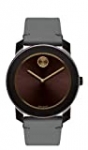 Movado Bold, TR90 Brown Stainless Steel Case, Brown Dial, Grey Leather Strap, Men, 3600455