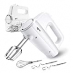 Hand Mixer Electric, JEWJIO 450W Kitchen Handheld Electric Mixer with Scale Cup Storage Case + 2×5 Speed + Turbo Boost + Eject Button + 5 Stainless Steel Accessories, For Baking Cake Cookies Cream