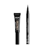 NYX PROFESSIONAL MAKEUP Ultimate Shadow & Liner Primer, Medium + Epic Ink Liner, Black (2-Pack Bundle)