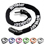 NDakter Bike Chain Lock, 5 Digit Combination Heavy Duty Anti Theft Bicycle Chain Lock, 3.2 Feet Long Security Resettable Bike Locks for Bike, Bicycle, Scooter, Motorcycle, Door, Gate, Fence