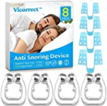 Vicorrect Upgraded Anti Snoring Devices, 4 Magnetic Nose Clips with 4 Nasal Dilators, Snoring Solution Silicone Anti Snore Clipple, Comfortable & Professional